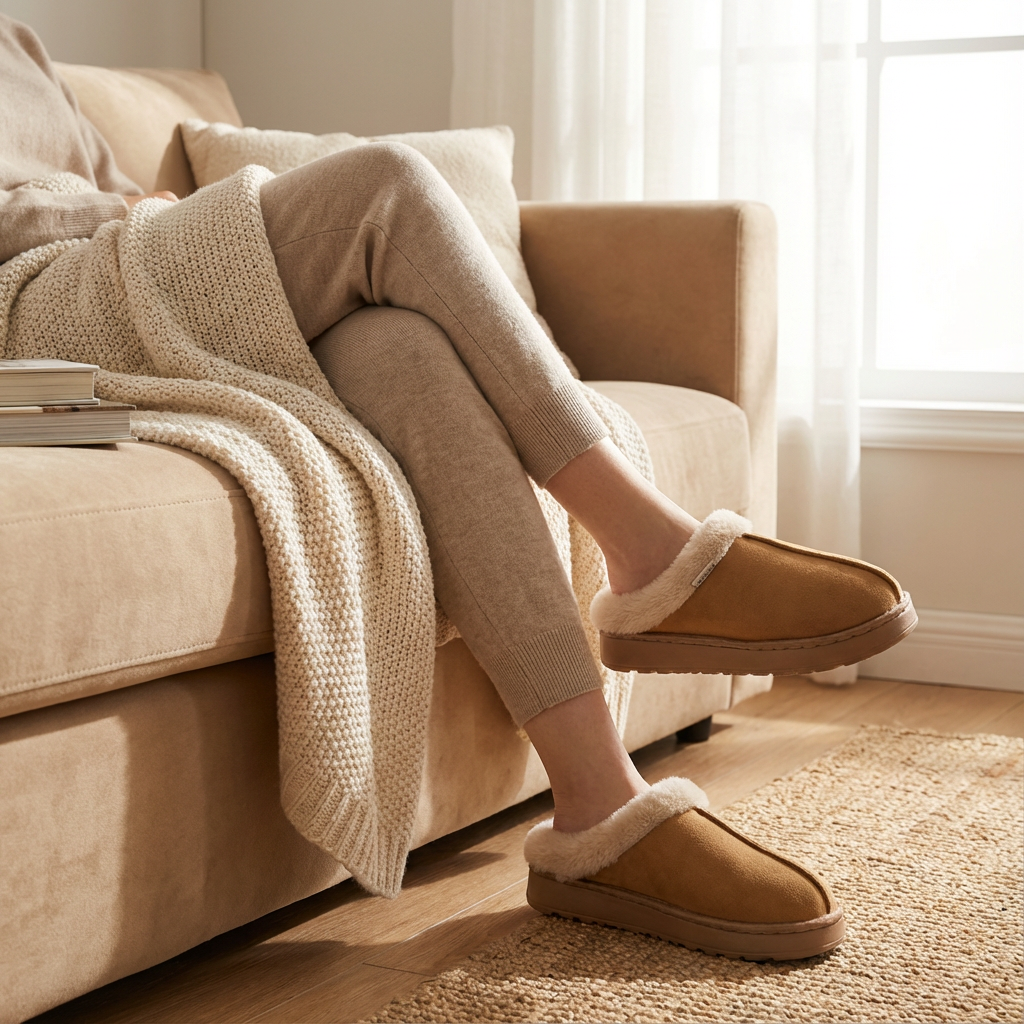 Pantoufles Fourrées Plateforme