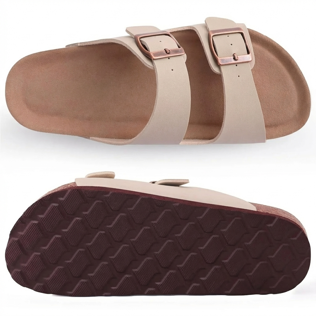 Sandales Confort Double Boucle – Semelle Ergonomique
