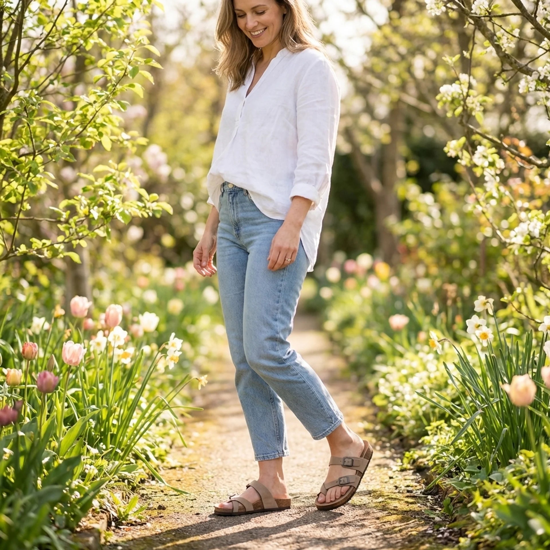 Sandales Confort Femme à Boucle – Semelle Ergonomique