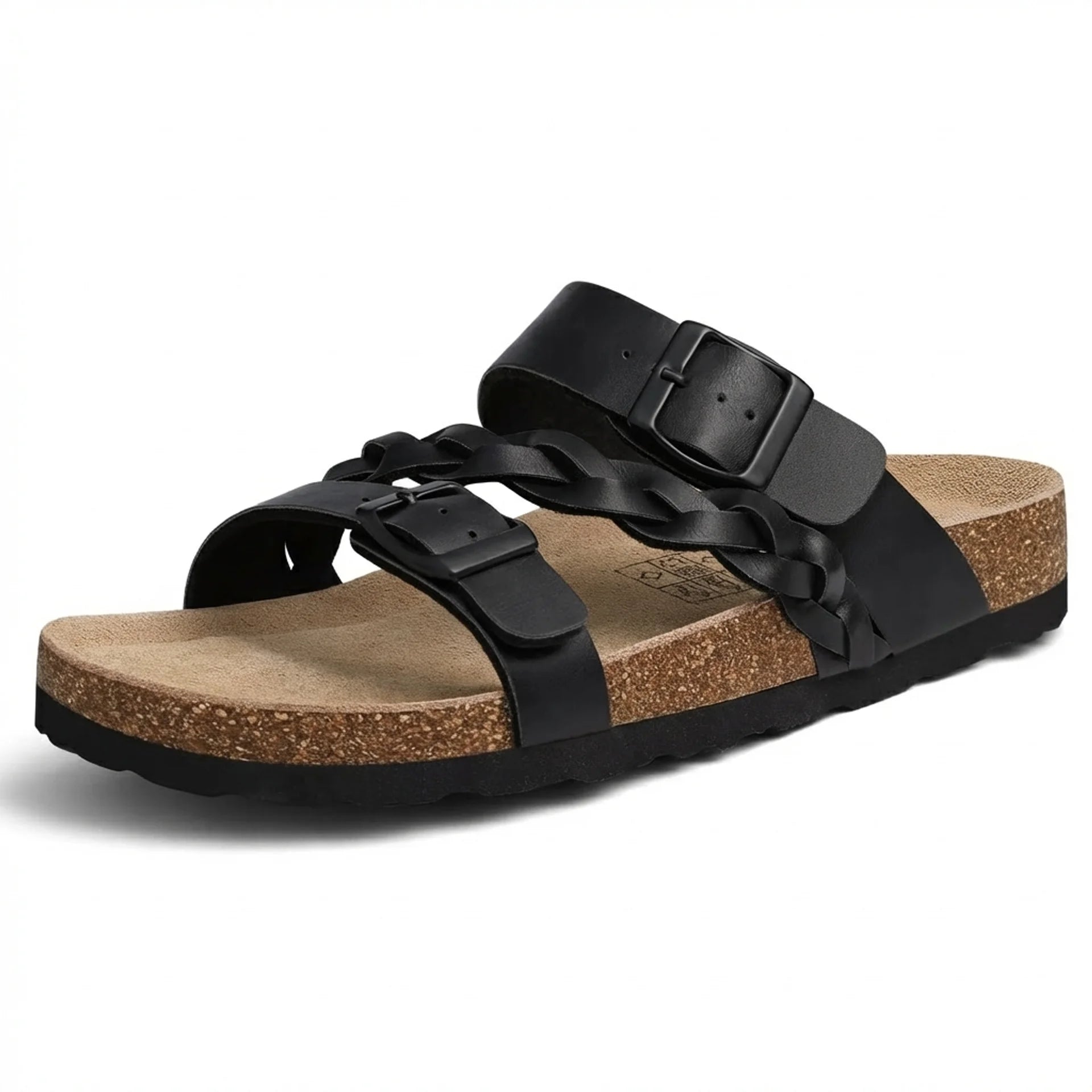 Sandales Femme Confort Tressées à Boucles