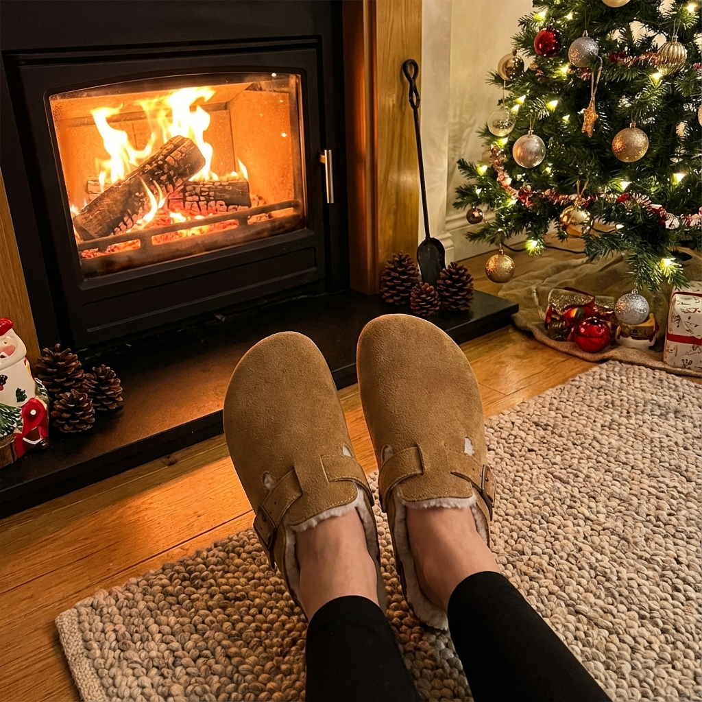 SABOT EN DAIM BOSTONI – Chaussures Fourrées