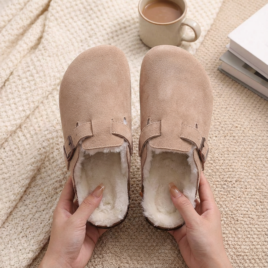 SABOT EN DAIM BOSTONI – Chaussures Fourrées