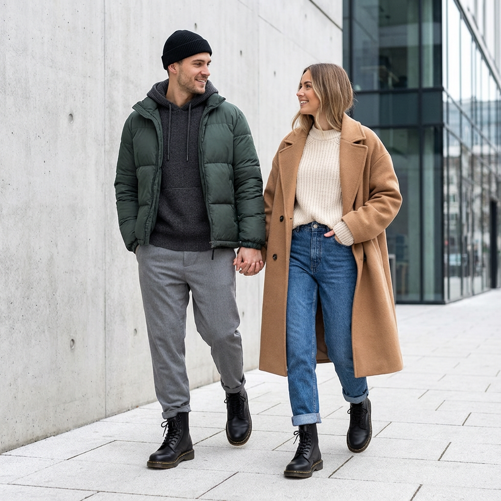 Bottes en cuir véritable unisexes