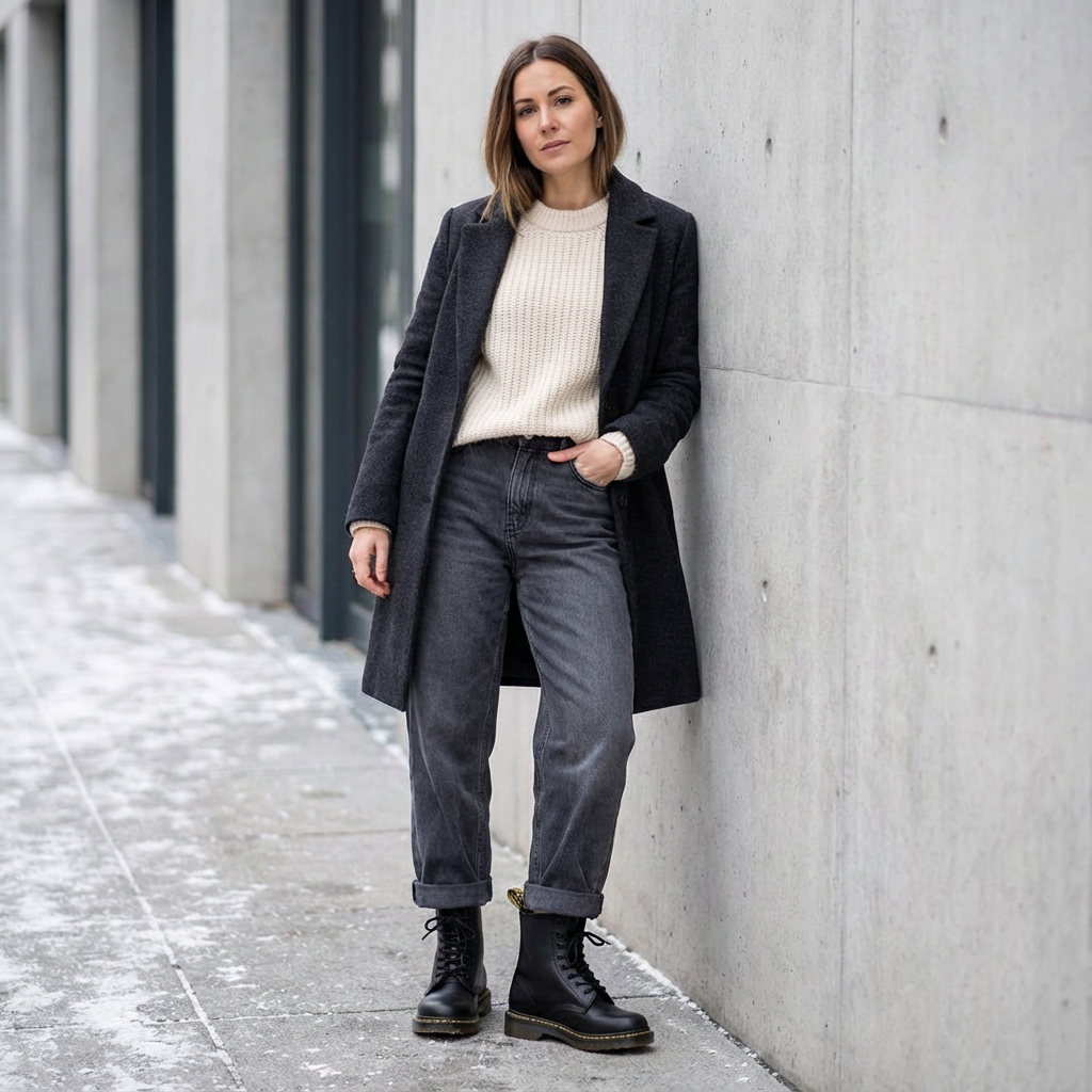 Bottes en cuir véritable unisexes