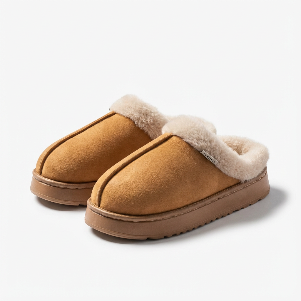 Pantoufles Fourrées Plateforme