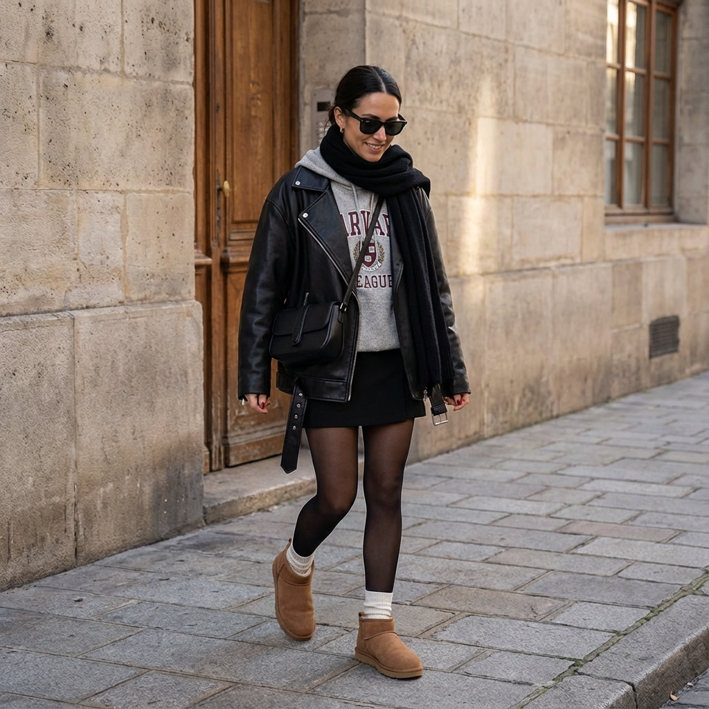 Botte fourrées femme suédine