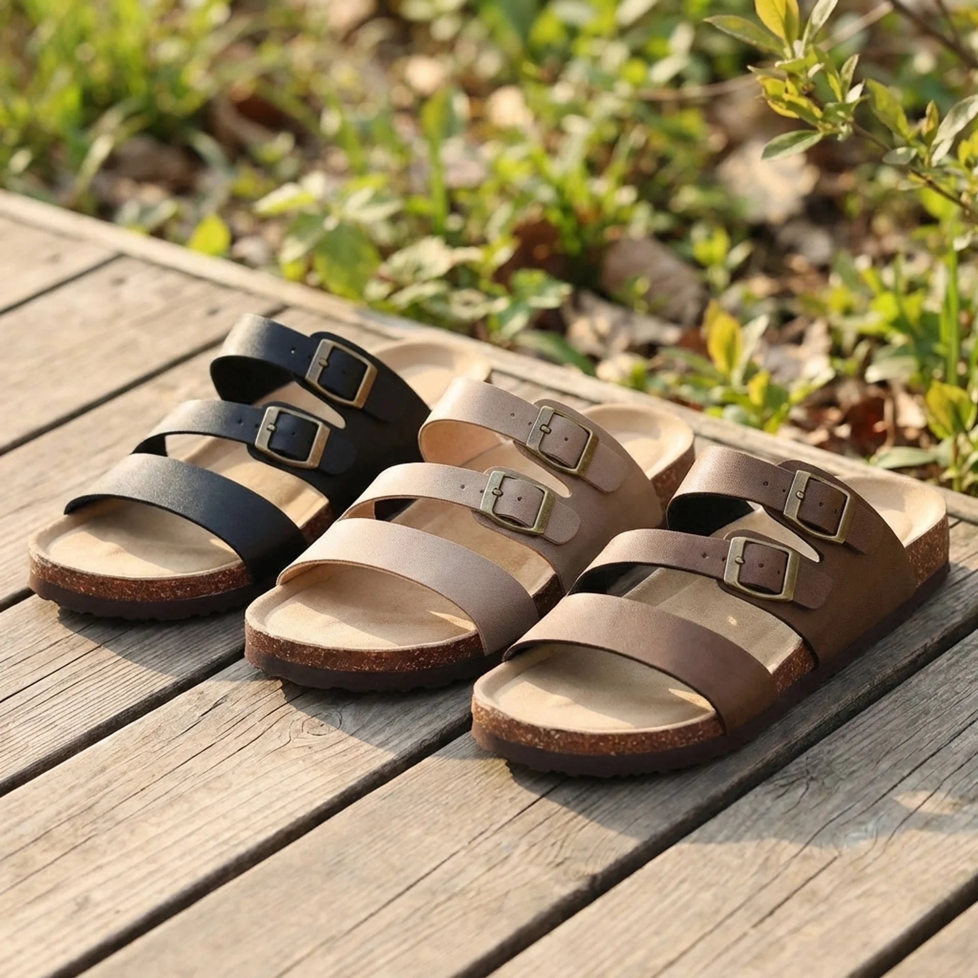 Sandales Confort Femme à Boucles Réglables – Semelle Ergonomique