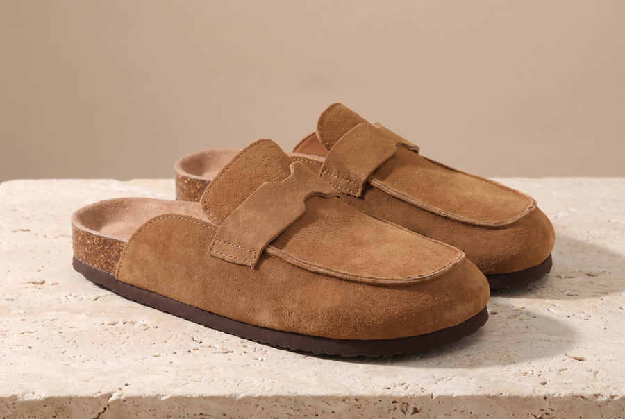 Sabots mocassins Napoli en daim