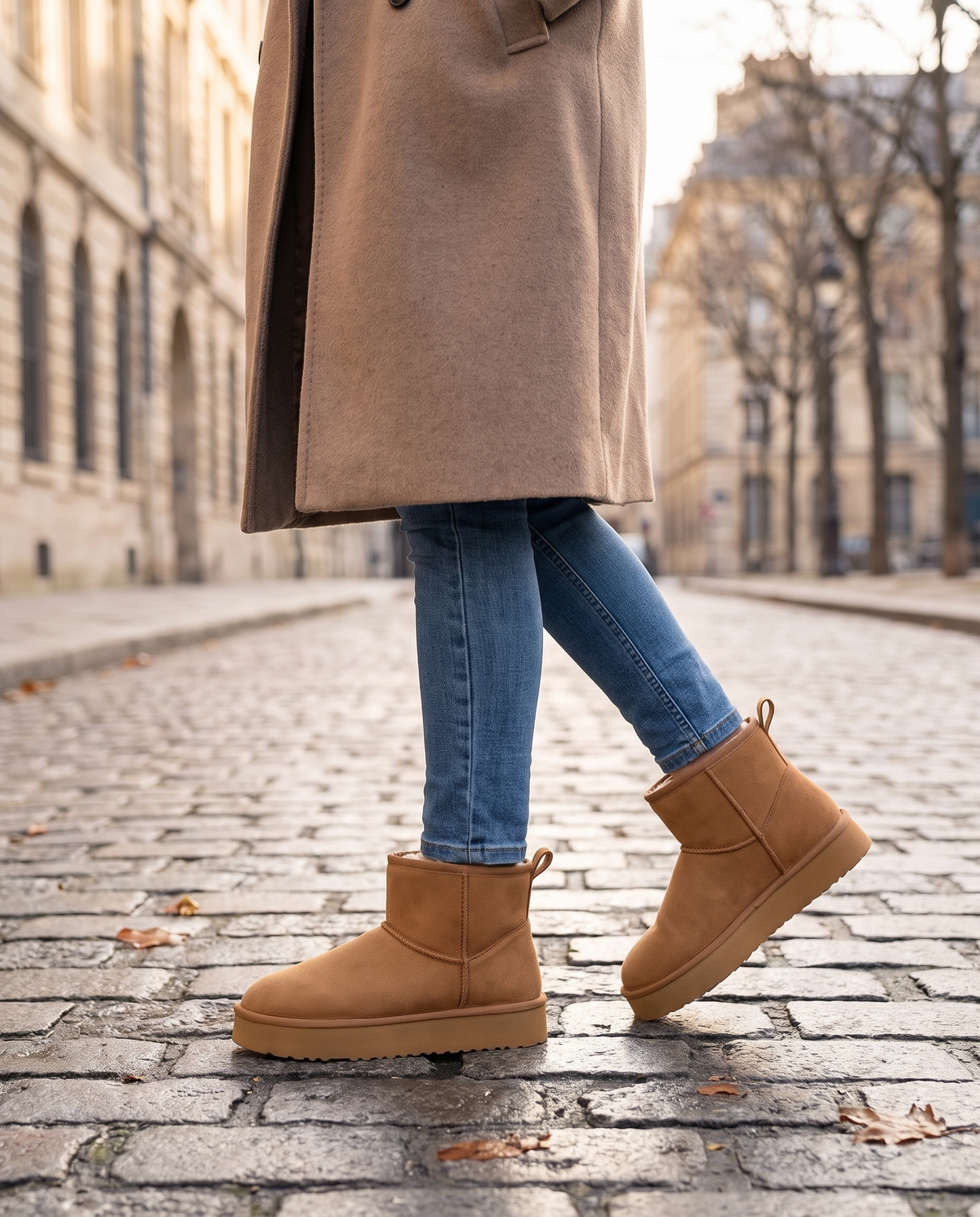 Bottes Nora portées en ville en hiver