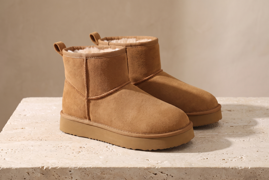 Bottes fourrées à plateforme Nora