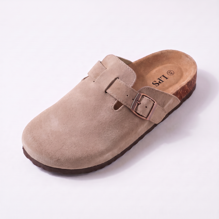 Sabot Oslo en daim beige